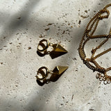 Rose Diamond Earring - Gold Plated