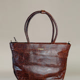 Tara Tote M - D105 Brown Croco