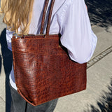 Tara Tote M - D105 Brown Croco