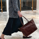 Tara Tote M - D105 Brown Croco