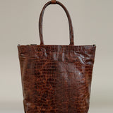 Tara Tote Tall - D105 Brown Croco