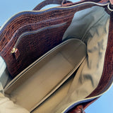 Tara Tote Tall - D105 Brown Croco