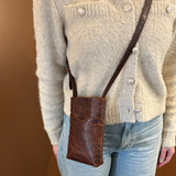 Vahla Mobiltaske – D105 Brown Croco